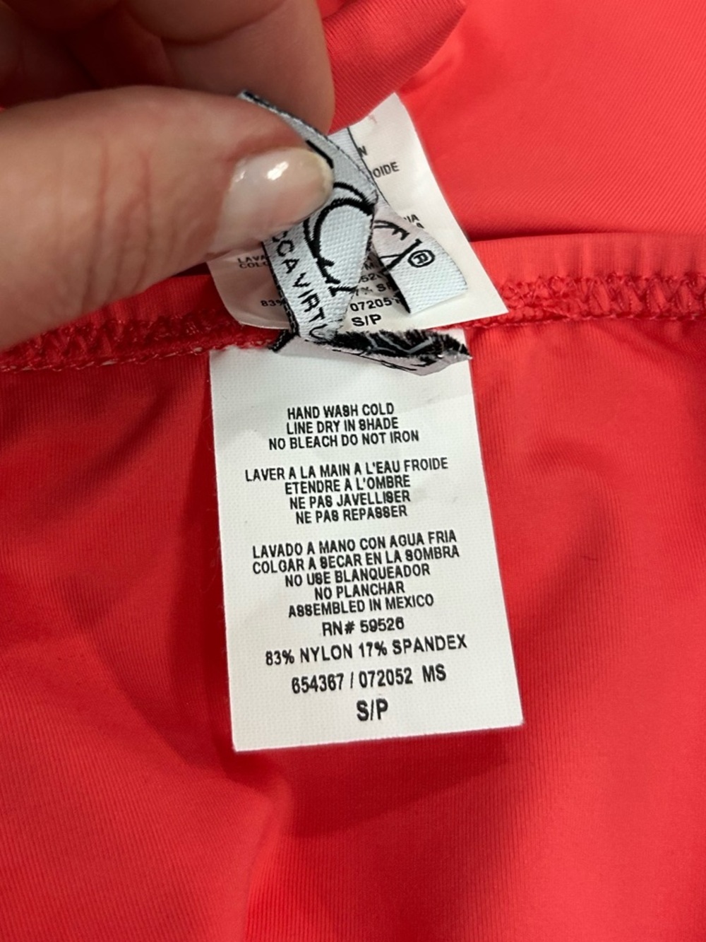 Becca Janis Bikini Electric Coral High Neck Halter Small, Macramé High-Neck - Picture 5 of 13